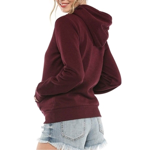 Sweat-shirt à capuche surdimensionné en tricot uni, coupe décontractée, vêtements d'automne pour femmes, respirant, manches longues, gris - Product Image 5