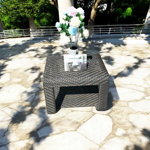 Modern Outdoor Sun Lounger with <b>White</b> <b>Cushion</b> PE Rattan Reclining Chair with Side Table UV Resistant Patio Furniture - Product Image 5