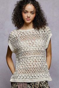 เสื้อโครเชต์คอกลมลายฉลุ POL - Product Image 2