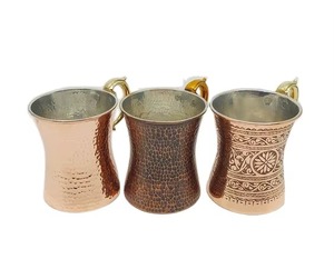 Juego de Tazas de Cobre Hechas a Mano en India para Cócteles y Mocktails, Disponibles a un Precio Accesible - Product Image 4