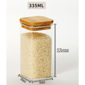 Glass Kitchen <b>Storage</b> Pantry Container with Airtight Lids <b>Stackable</b> Design Square Shape for Party Use - Product Image 6
