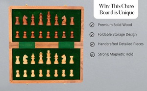 ILAHI's Eco-Friendly Rustic Polished Rectangle <b>Chess</b> <b>Board</b> Game 100% Handmade Pure Wood Animal/Love Style Customized Size <b>Chess</b> - Product Image 2
