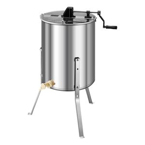 Estrattore di Miele Manuale a 4/8 Telai con Coperchio Trasparente, Tamburo in Acciaio Inossidabile, Ingranaggio Rotante e Funzione di Regolazione Altezza per Fattoria - Product Image 1