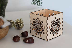 Soporte de luz en T de madera de bambú ecológico, soporte de vela decorativo sostenible para el hogar, Resort, spa y sala de meditación - Product Image 5