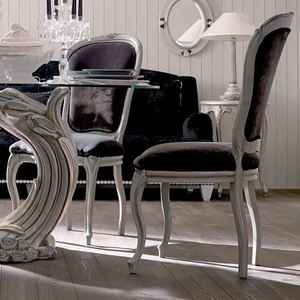 Ensemble de chaises de salle à manger en velours de style français, dossier massif antique, meubles confortables pour la salle à manger - Product Image 4