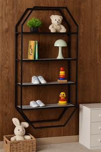 Estantes Flotantes de Metal y Hierro Hechos a Mano de Alta Calidad, Modernos, Ajustables, de Tres Niveles, para Sala de Estar y Cocina - Product Image 2