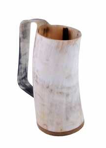 Taza Vikinga Ecológica Hecha a Mano con Cuerno de Búfalo, Impermeable, Estilo Náutico, Personalizable, para Beber, Decoración de Bodas, Regalo - Product Image 1