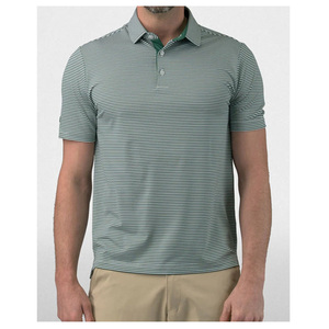 Polo en tricot de haute qualité pour homme, extensible en polyester et élasthanne, manches courtes, logo personnalisé, polo de golf décontracté, performance, coupe ajustée - Product Image 2
