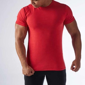 Camiseta Deportiva Personalizada con Logotipo para Hombre, con Tela Elástica para Entrenamiento de Fisicoculturismo y Ropa Deportiva Informal - Product Image 1