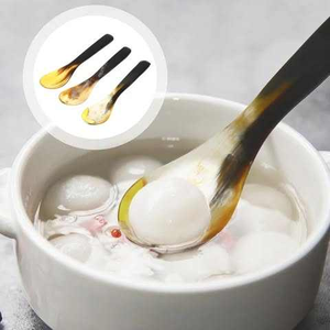 Cuchara de Cuerno para Servir, Diseño Tradicional, Cubertería de Cuerno para Restaurante, Cubertería de Cuerno Natural de Buey y Búfalo, Ágata - Product Image 5