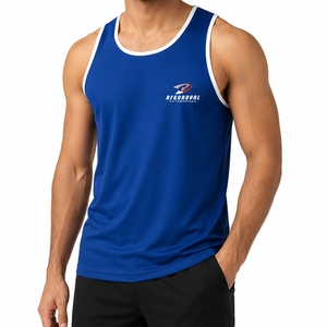 Débardeurs pour hommes en tissu polyvalent, de qualité athlétique moderne, pour entraînement sportif, sport de plein air, été, gym, personnalisables. - Product Image 1