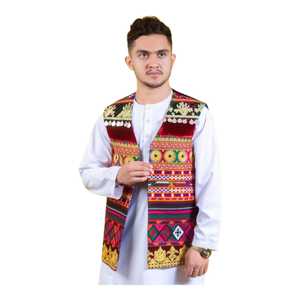 Gilets et vestes pour hommes afghans, vêtements ethniques classiques brodés de qualité supérieure, fabricant exportateur en gros, style indien Banjara - Product Image 4