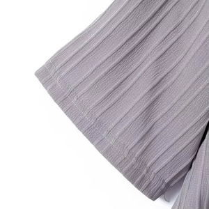 Ensemble de vêtements pour homme en deux pièces de couleur unie, chemise à manches courtes et short, ensemble en lin de 2 pièces, tendance été - Product Image 6