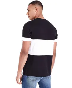 Новинка оригинальные дешёвые оптом высококачественные кожаные чёрные мужские 100% хлопок рекламная удлиненная футболка