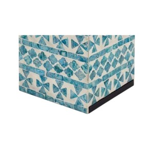Handmade Wooden Tissue Box with Mother of Pearl Inlay for Home Decor - Product Image 4
