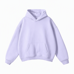 เสื้อฮู้ดผู้ชายสีเทาทรงโอเวอร์ไซส์ ผ้าฝ้ายเฟรนช์เทอร์รี่ สีพื้น ดีไซน์กระเป๋าเสื้อ สวมใส่สบายๆ สำหรับฤดูใบไม้ร่วง ทรงปกติ - Product Image 4