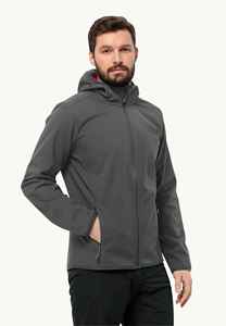 Chaqueta de Forro Polar Gris para Hombre, Cuello Alto, Cierre de Cremallera, Color Sólido Informal, Prenda Exterior con Capucha de Poliéster, Corte Regular - Product Image 3