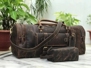 กระเป๋าเดินทางหนังแท้จากโรงงานผู้ผลิต น้ำหนักเบา พกพาสะดวก สไตล์เรโทร ขนาดใหญ่ จุของได้เยอะ ใช้เป็นกระเป๋าถือขึ้นเครื่องได้ - Product Image 3