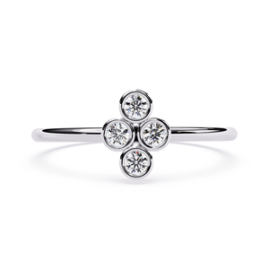 Bague en or plaqué avec diamants synthétiques de laboratoire certifiés IGI, taille brillant ronde, bijoux de fiançailles classiques de luxe pour femmes - Product Image 1
