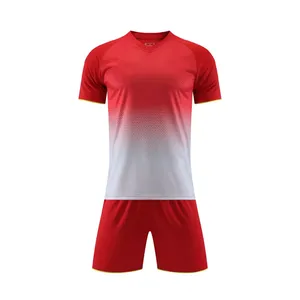 OEM Quick Dry Polyester Soccer Uniforms Sets Custom Logo Soccer Shirts Adult Kid Soccer Jersey Uniform - Product Image 4