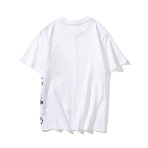 Camiseta Negra de Manga Corta con Cuello Redondo y Estampado de Cabeza de Mono Camuflado para Hombre, Estilo Urbano Holgado, 100% Algodón Jersey - Product Image 4