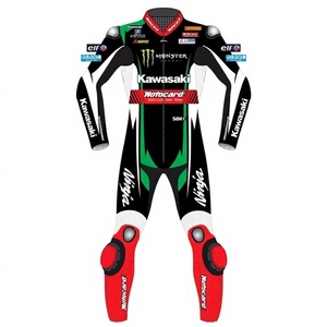 Combinaison de course en cuir Tom Sykes 1 pièce en cuir de vachette/crocodile pour moto, course sur circuit/équitation, combinaison de moto/Motocp pour motard avec armure de niveau 2 - Product Image 1