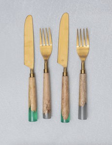 J S Eco Friendly lujo elegante de gama alta personalizado para boda comedor plata Acero inoxidable vajilla juego de cubiertos para servir - Product Image 5