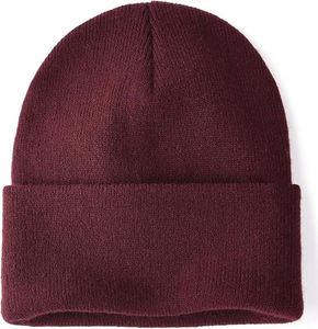 Vente en gros de bonnets en tricot unisexes ajustables, 100% acrylique, personnalisés, chauds et confortables pour l'hiver - Product Image 3