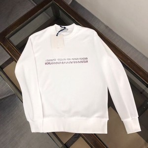 เสื้อสเวตเชิ้ตคอกลมผู้ชายสีขาว ทรงปกติ ผ้าฝ้ายถัก สวมใส่สบายๆ สำหรับฤดูใบไม้ร่วง พิมพ์ลายตัวอักษรด้านหน้า - Product Image 1