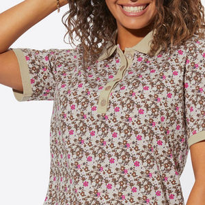 Polo de Mujer de Primera Calidad, Ligero y Personalizado, con Diseño de Impresión por Sublimación, Ropa Casual con Patrón Elegante - Product Image 5