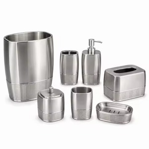 Modern Heritage Metal <b>Bathroom</b> <b>Set</b> Decorative Bath Ware <b>Accessories</b> for Classic Home Hotel Resort Guest <b>Bathroom</b> - Product Image 1