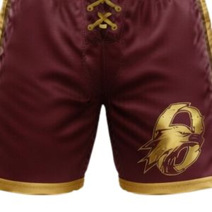 Conjunto de Camiseta y Pantalones Cortos de Hockey sobre Hielo Sublimados en Color Borgoña para Hombre, Cuello en V, Poliéster, Uniforme Deportivo Estampado, Ropa de Entrenamiento para Equipo - Product Image 6
