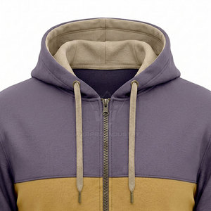 Wholesale Men Zipper <b>Hoodies</b> With Comfortable Full Zip Front Kangaroo Ribbed Cuffs Soft Fleece Fabric Custom Apparel - Product Image 5