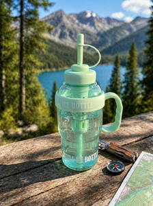 Sports Water Bottle Mug with Straw | <b>Reusable</b> Plastic Drinking <b>Cup</b> for Home, Kids, Travel & Gift Use - Product Image 2