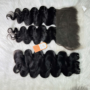 Superventas Hot Trens Body Wavy Bundles Trama Cabello crudo Varias longitudes Color negro natural Super Doble sedoso Suave de larga duración - Product Image 5