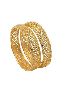 Amelia Luxury Dubai Bridal Bangles <b>Gift</b> 24K Gold Plated Alloy Indian African Cuff Bracelets Charm Wedding Nigerian Arabic Trendy - Product Image 3