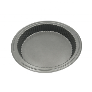 Moule à tarte rond de 26 cm, en acier épais avec une large poignée. Revêtement antiadhésif de qualité supérieure, idéal pour la pâtisserie maison - Product Image 5