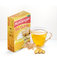 Exportateur vietnamien poudre de prémélange de thé instantané 3in1 sachets de boisson en poudre épicée emballage de boîte de thé thé instantané au miel et au gingembre