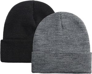 New <b>Winter</b> Wholesale Custom Logo Unisex High Quality Plain Blank Dyed Solid Color Hat <b>Cap</b> Acrylic Knitted Cuffed Beanie - Product Image 1