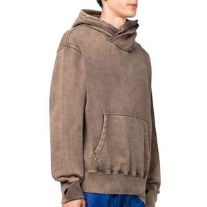 Sweat-shirts et hoodies pour hommes en coton épais de haute qualité, lavés à l'acide, sur mesure, pull-over pour hommes - Product Image 1