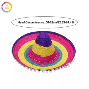 Chapeau de paille mexicain à large bord, fait main, pour festivals et fêtes, protection solaire, vente en gros, exportation - Product Image 3