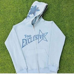 Sweat à capuche pour femme en coton 100% avec strass - Product Image 1