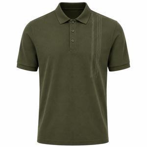 Polo de Manga Corta para Hombre, Color Personalizado, Tejido Piqué, Informal, Transpirable, Diseño de Color Sólido, MOQ Bajo - Product Image 2