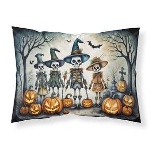Calacas Skeletons Spooky Halloween ilustraciones decorativas funda de almohada estándar ligera súper suave fundas de cojines de fácil cuidado - Product Image 1