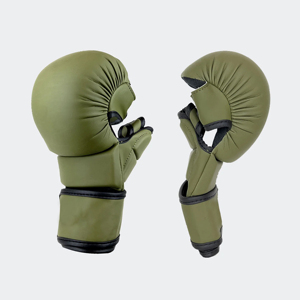 Gants de boxe MERITORIOUS INTERNATIONAL en cuir PU avec fentes pour les doigts, fermeture réglable, sangle de poignet ajustable, personnalisables pour les arts martiaux - Product Image 1