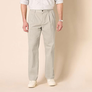 Pantalones Chinos Clásicos para Hombre, Resistentes a las Arrugas, con Pliegues, Cómodos, de Mezcla de Algodón, Casuales, para Oficina, Trabajo, Uso Diario, Premium - Product Image 5