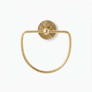 Handmade Solid Brass Decorative Stella <b>Towel</b> <b>Rack</b> Holder Wall Mounted Vintage Gold Rope Style Hand <b>Towel</b> Hanger For Luxury Hotel - Product Image 3