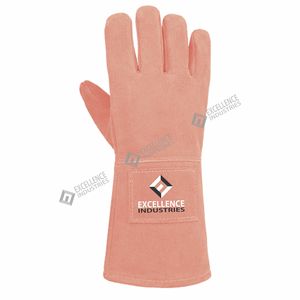 Guantes de Soldadura de Cuero de Protección, Guantes de Trabajo de Seguridad para Altas Temperaturas para Soldadura, Fabricación, Construcción e Industria - Product Image 3
