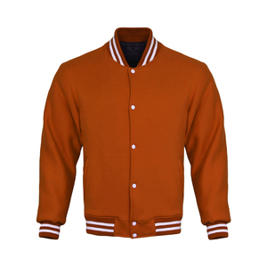 Chaqueta Varsity Blanca para Hombre, Chaqueta de Béisbol con Cuello Alto de Lana y Botones a Presión, Ropa Deportiva de Otoño, Chaqueta Clásica Universitaria con Letras - Product Image 4