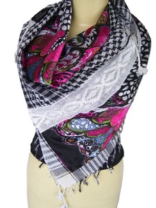 New Design Ethnic Cotton <b>Scarf</b> with Patchwork and Arab Arafat Inspired Pattern Designer Shawl - Product Image 4